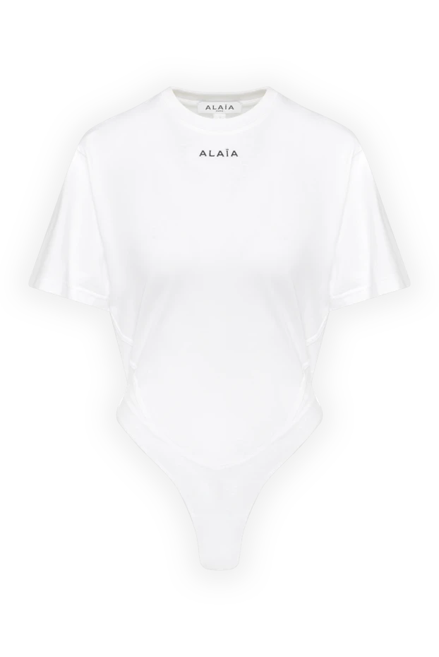 Alaia white flowing cotton bodysuit 180835 - photo 1