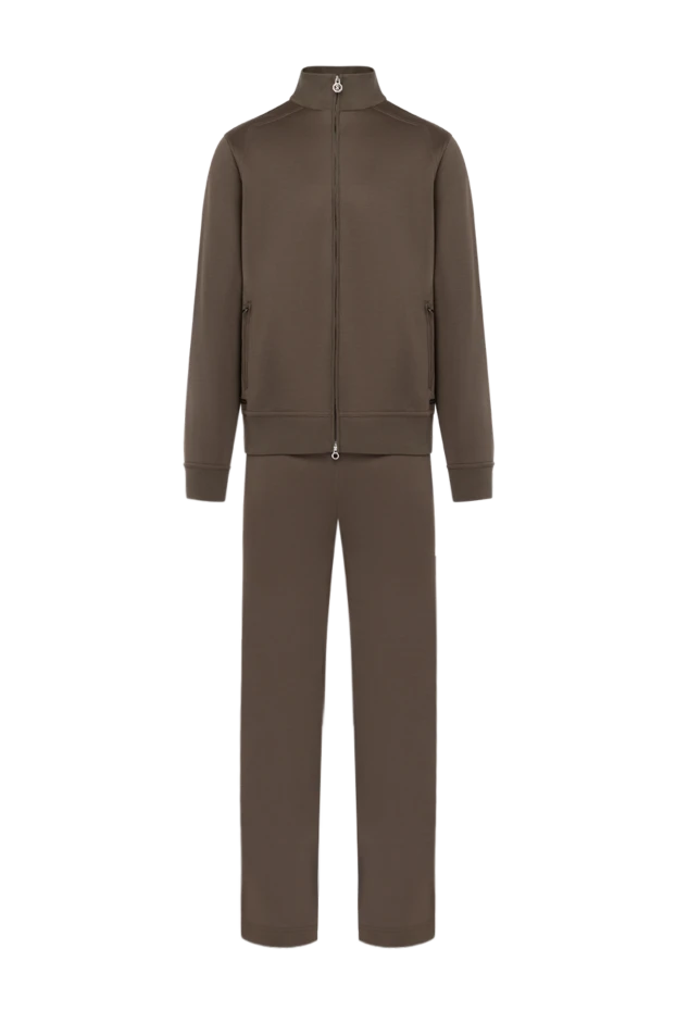 Brown men's walking suit with logo - photo 1