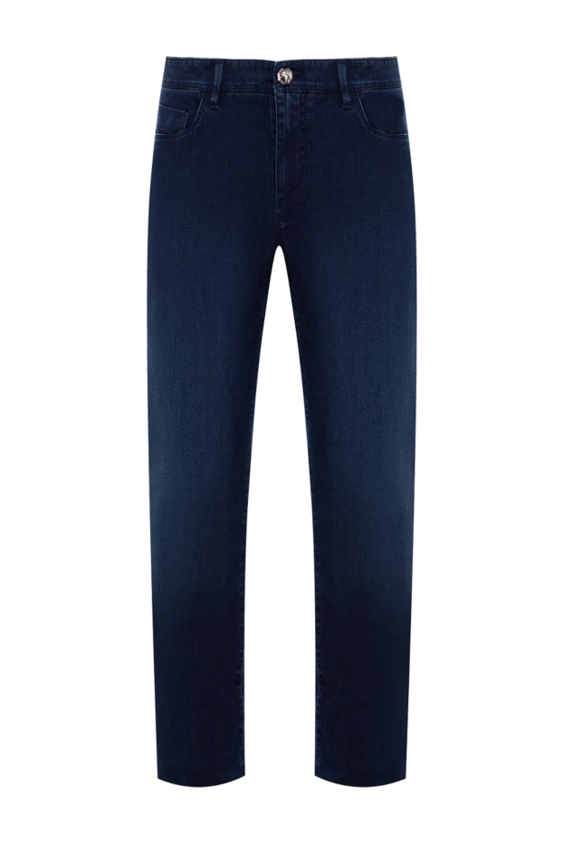 Men's blue jeans with logo - photo 1