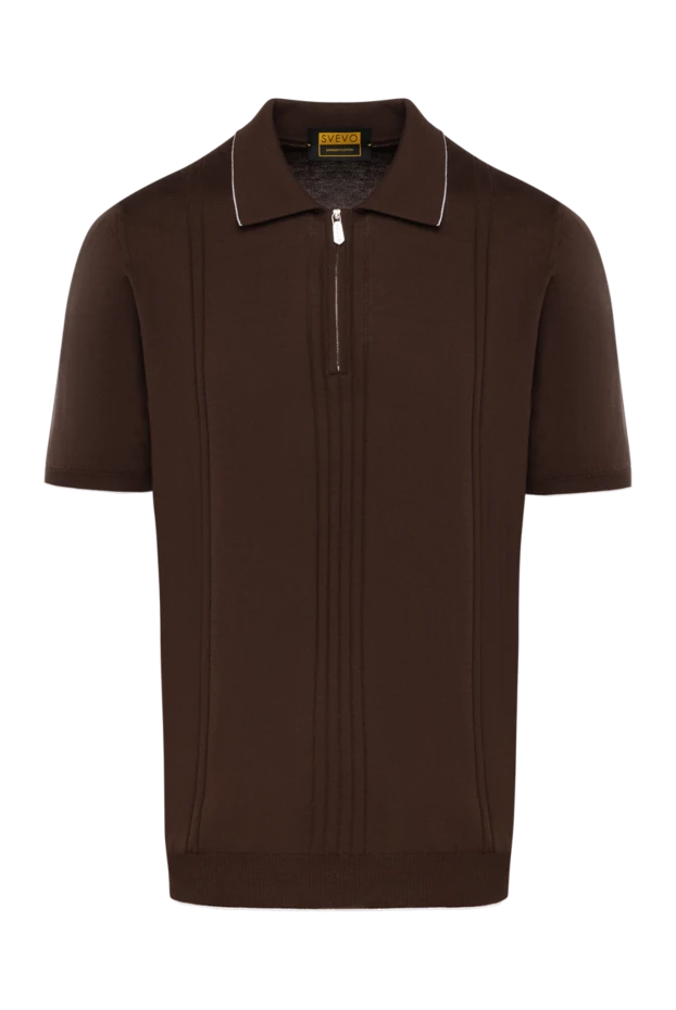 Svevo polo for men brown with a zipper 180899 - photo 1