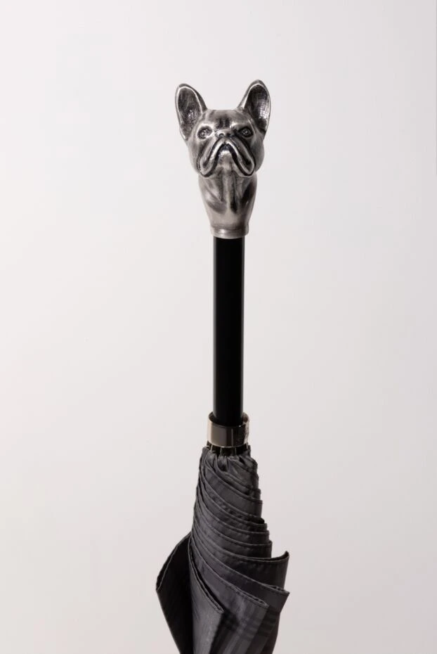 Pasotti парасолька чоловіча check bulldog сіра в клітку 180938 - фото 3