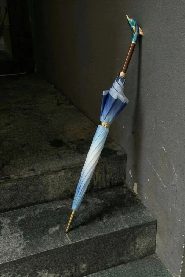 Pasotti парасолька жіноча дельфін блакитна 180975 - фото 2