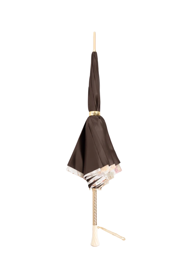 Women's umbrella with Swarovski crystals brown