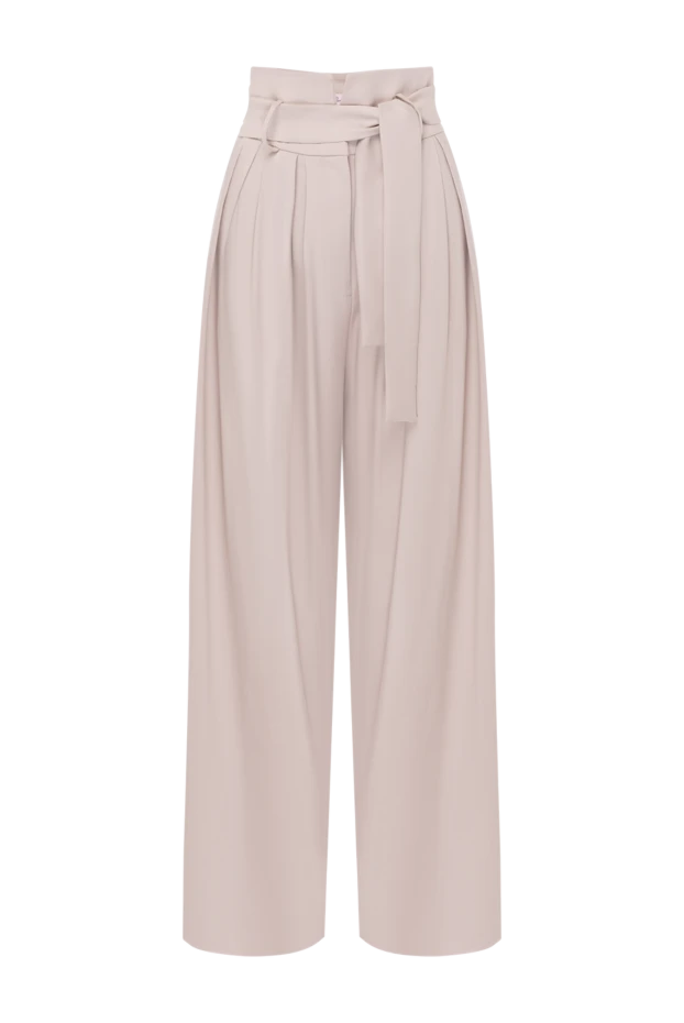 Wide leg trousers for women with belt clips