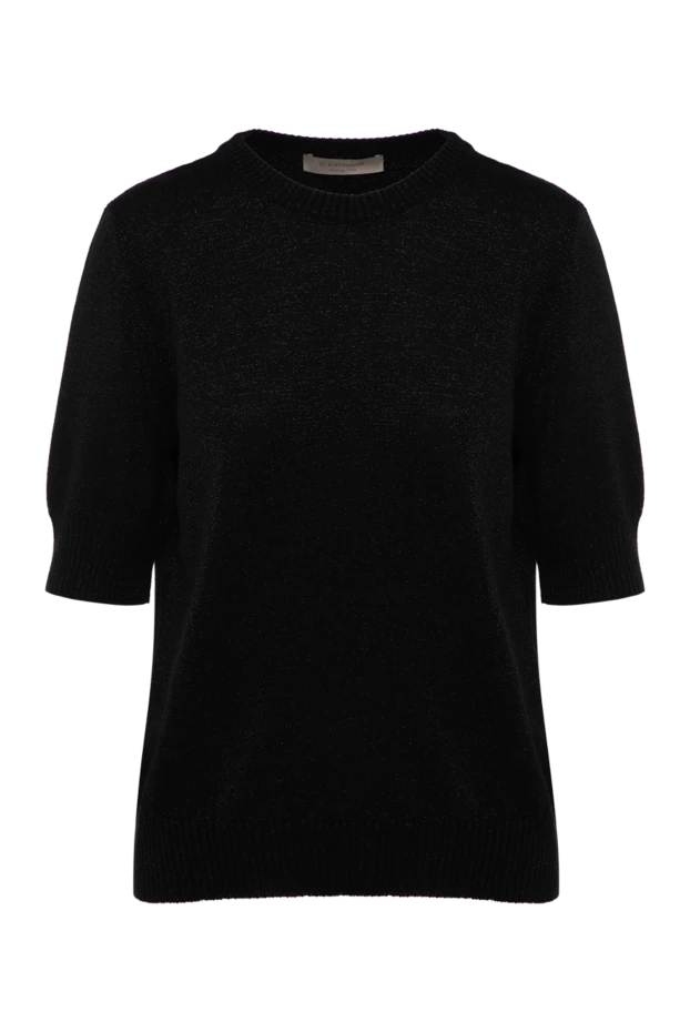 D.Exterior women's black jumper with short sleeves 181090 - photo 1