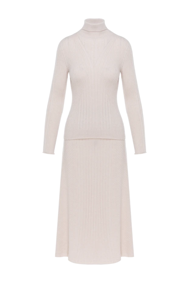 D.Exterior beige knitted women's suit with maxi skirt 181099 - photo 1