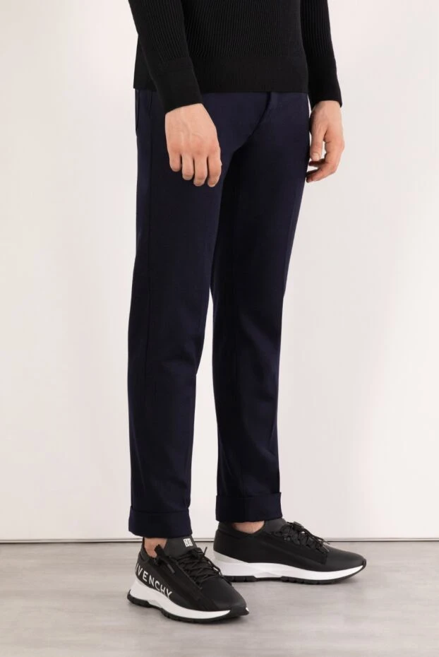 Jacob Cohen men's blue wool pants in the style of jeans 181126 - photo 3
