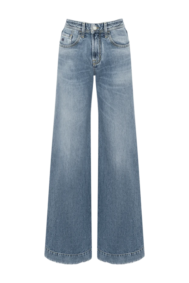 Jacob Cohen women's wide blue jeans with embroidery 181127 - photo 1