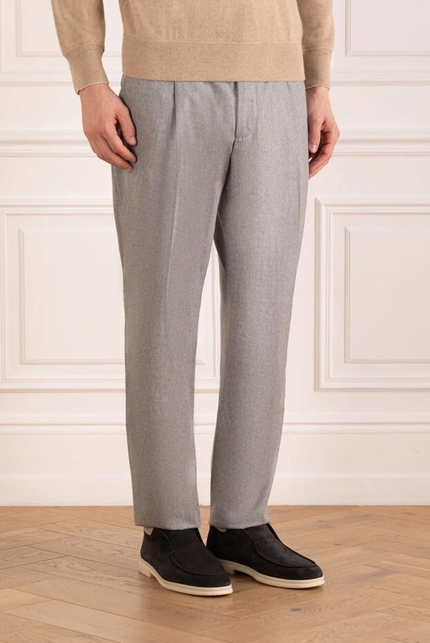 Brunello Cucinelli men's woolen gray pants 181152 - photo 3