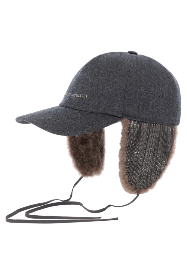 Brunello Cucinelli woolen cap for women gray with ears 181220 - photo 3