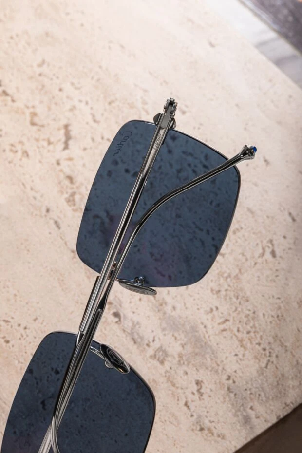 Cartier очки солнцезащитные мужские желтые из титана 181238 - фото 3