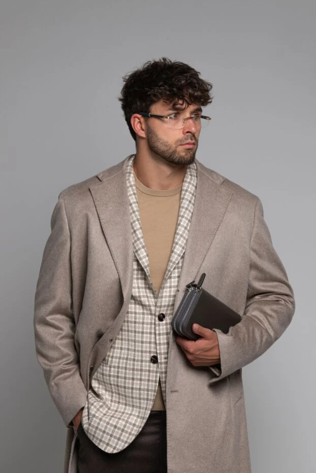 Очки мужские без оправы желтые - фото 2