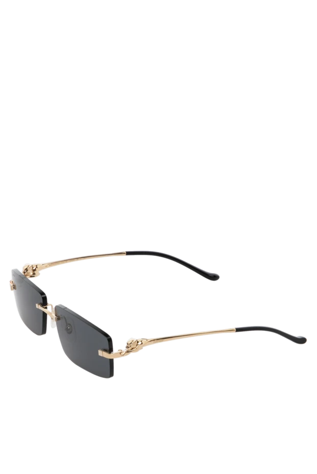 Cartier безправні окуляри від сонця чоловічі золоті з титану 181244 - фото 3