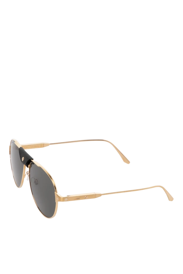 Cartier aviators in gold frames with black temples and tinted lenses 181261 - photo 3
