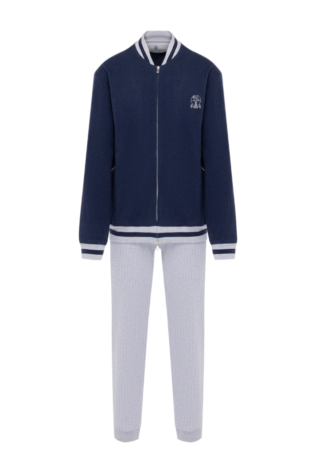 Brunello Cucinelli костюм прогулянковий чоловічий синій з логотипом 181264 - фото 1