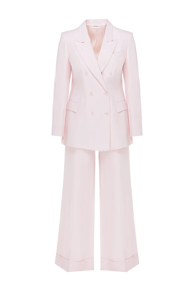 Women's pink suit with wide trousers