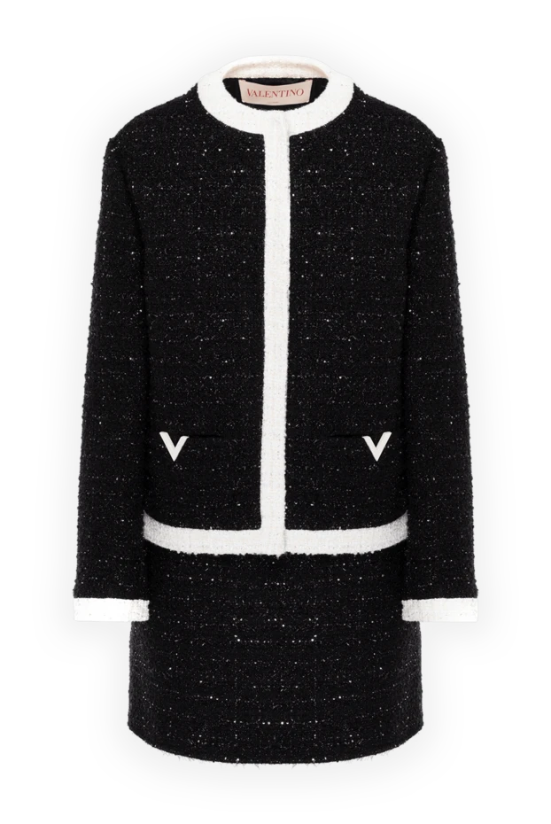 Valentino women's knitted suit with a skirt with a black logo 181281 - photo 1