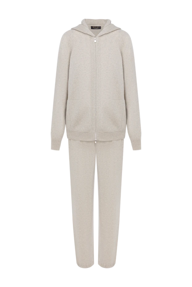 Beige cashmere walking suit