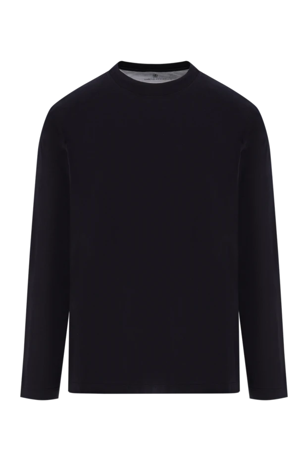 Cotton Jersey Crew Neck Sweatshirt Blue Men's - photo 1