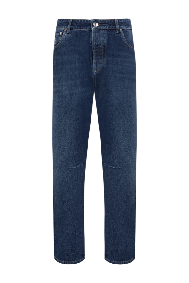 Brunello Cucinelli men's blue jeans with pleats at the knees 183872 - photo 1