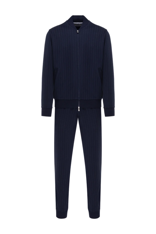 Men's blue tracksuit with pinstripes