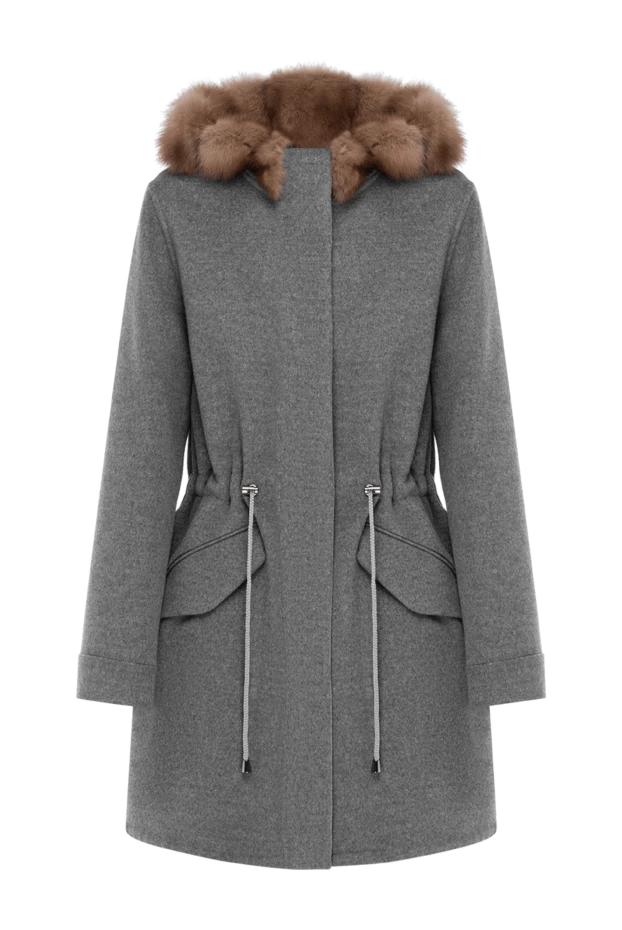 Fabio Gavazzi women's gray coat with sable collar. 184646 - photo 1