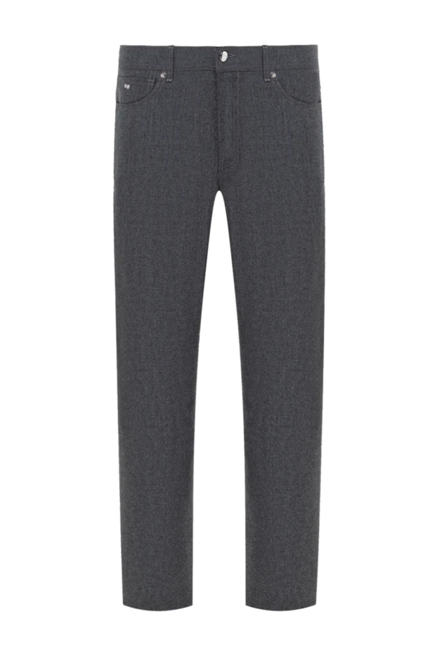 Marco Pescarolo men's woolen pants in jeans style gray 184649 - photo 1