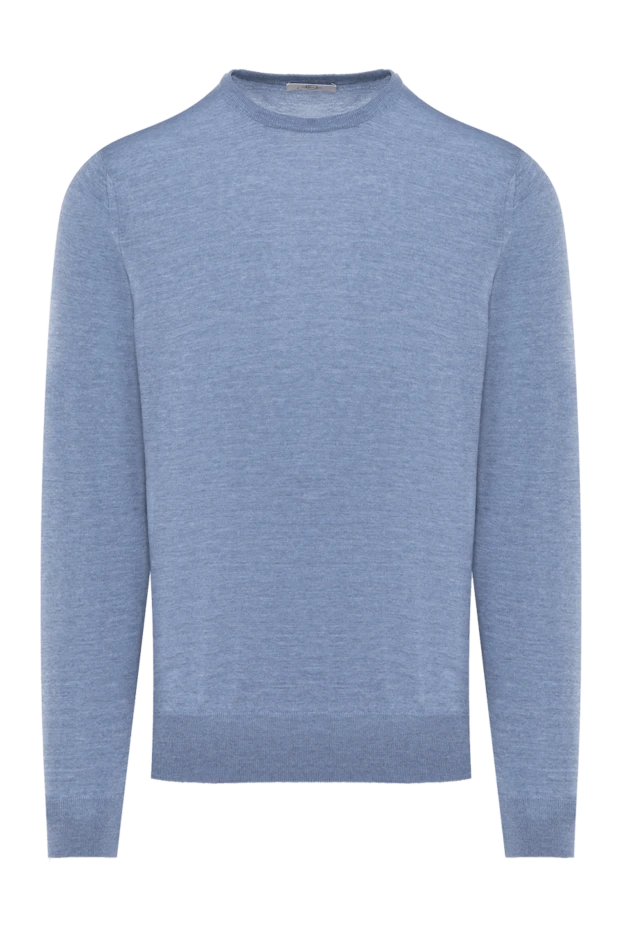 Blue men's jumper made of wool