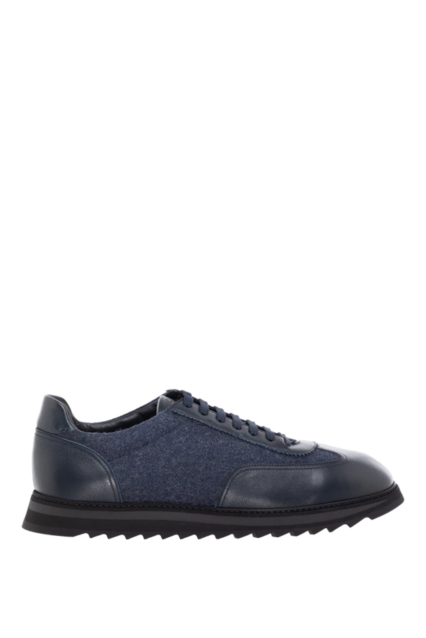 Doucal`s men's blue combined sneakers on a relief sole 184664 - photo 1