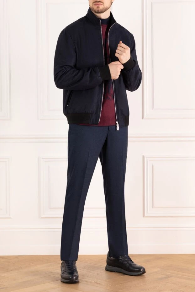 Stefano Ricci men's blue jacket with stand-up collar 184682 - photo 2