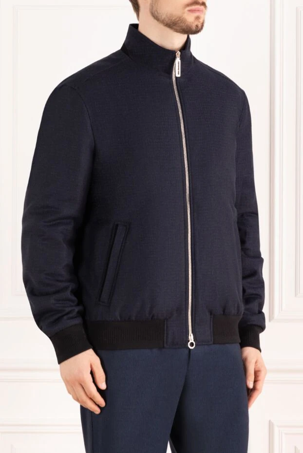 Stefano Ricci men's blue jacket with stand-up collar 184682 - photo 3