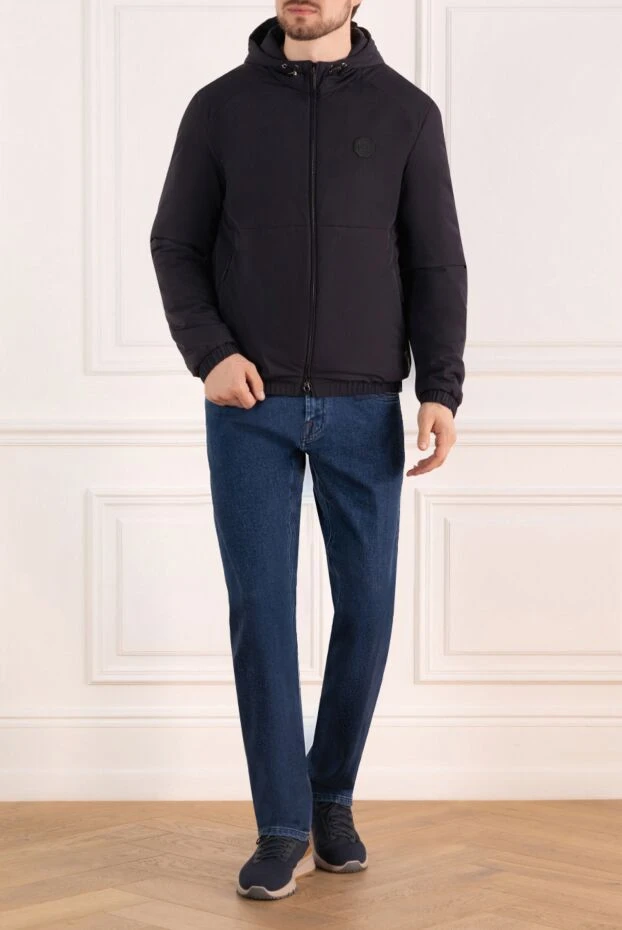 Stefano Ricci men's blue jacket with a hood 184684 - photo 2