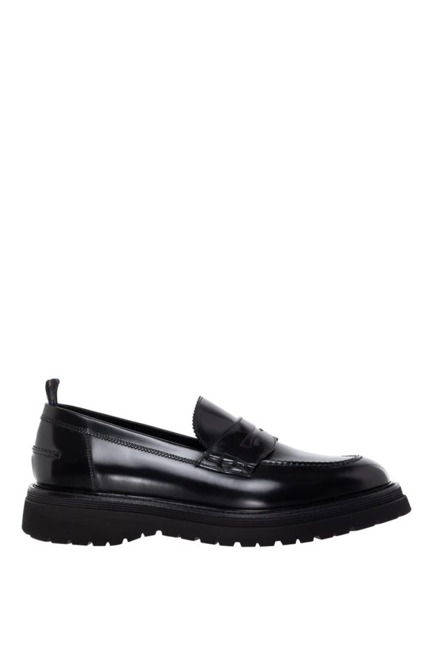 Leather Penny Loafers Black Mens - photo 1