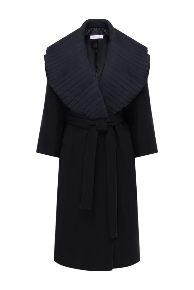 Fleur de Paris women's coat with a wide turn-down collar in black. 184710 - photo 1