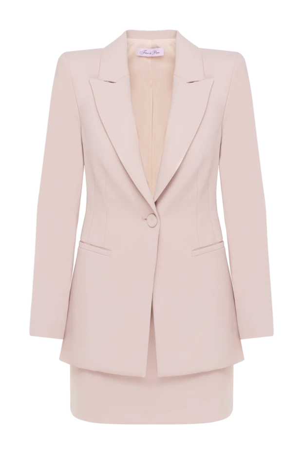 Fleur de Paris women's suit with a mini skirt beige 184714 - photo 1