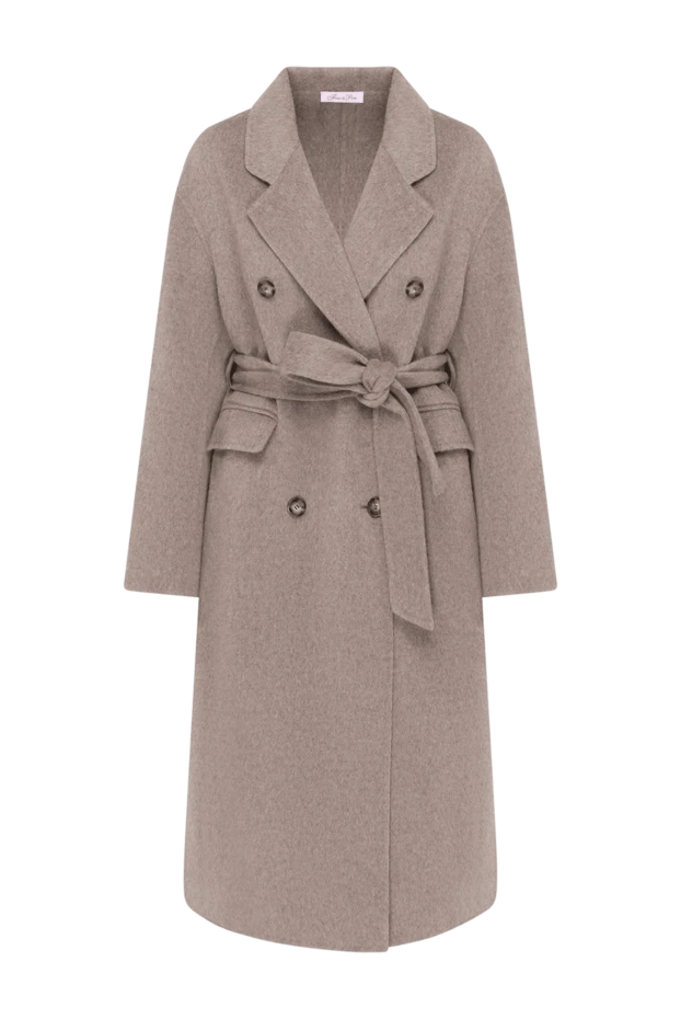 Fleur de Paris women's double-breasted gray coat with belt 184732 - photo 1