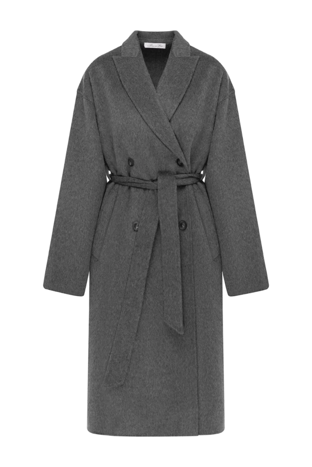 Fleur de Paris women's double-breasted gray coat with belt 184739 - photo 1