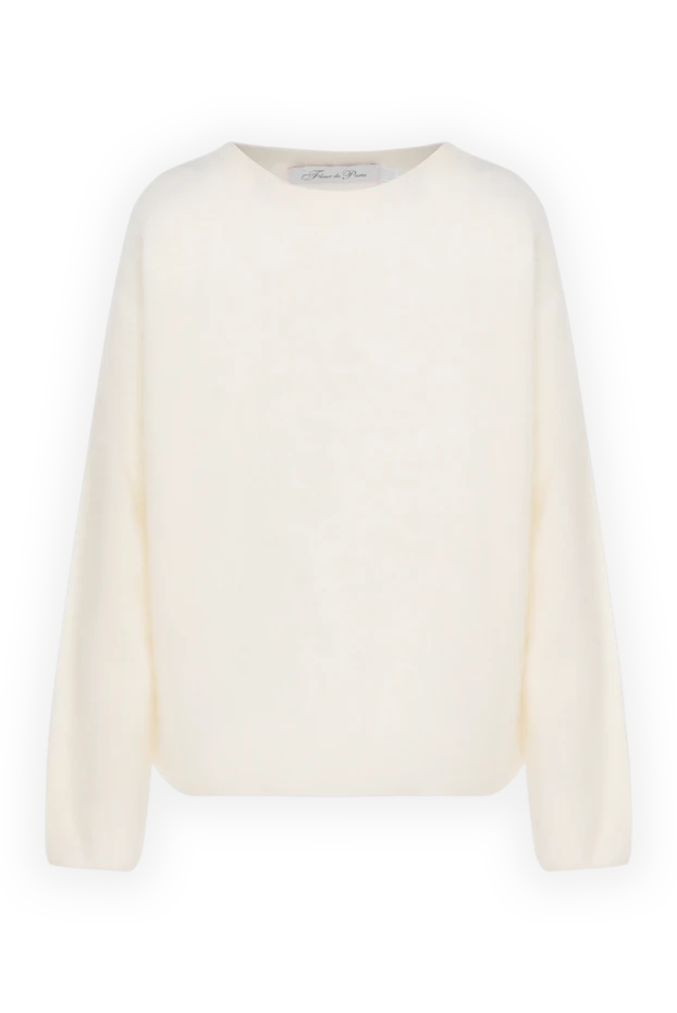 White cashmere jumper for women