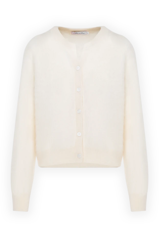 White cardigan for women made of cashmere