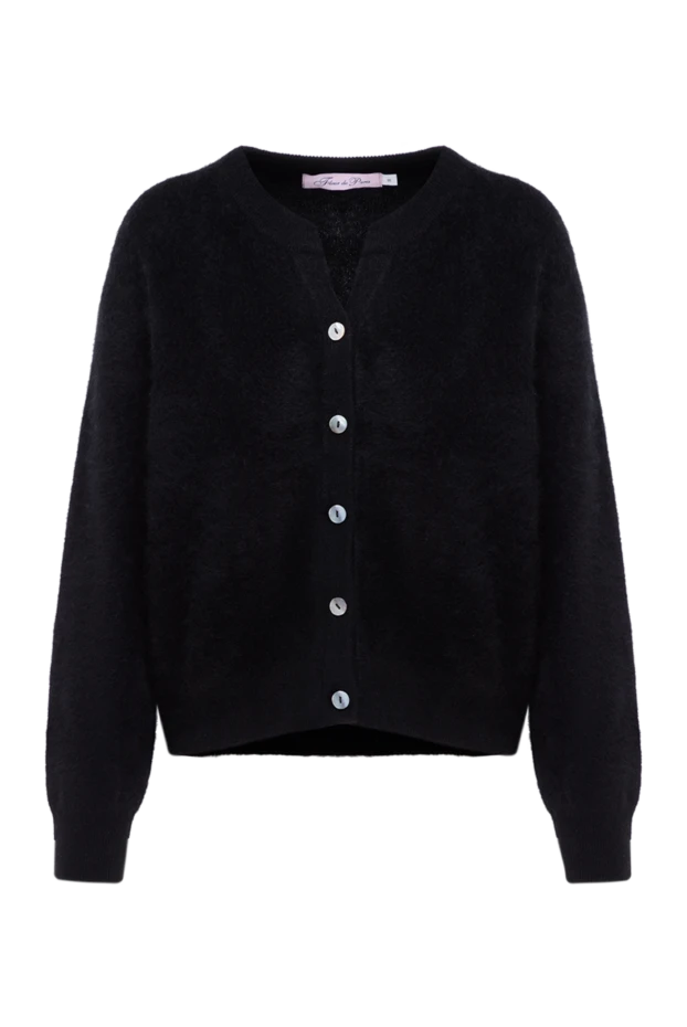 Black cashmere cardigan for women