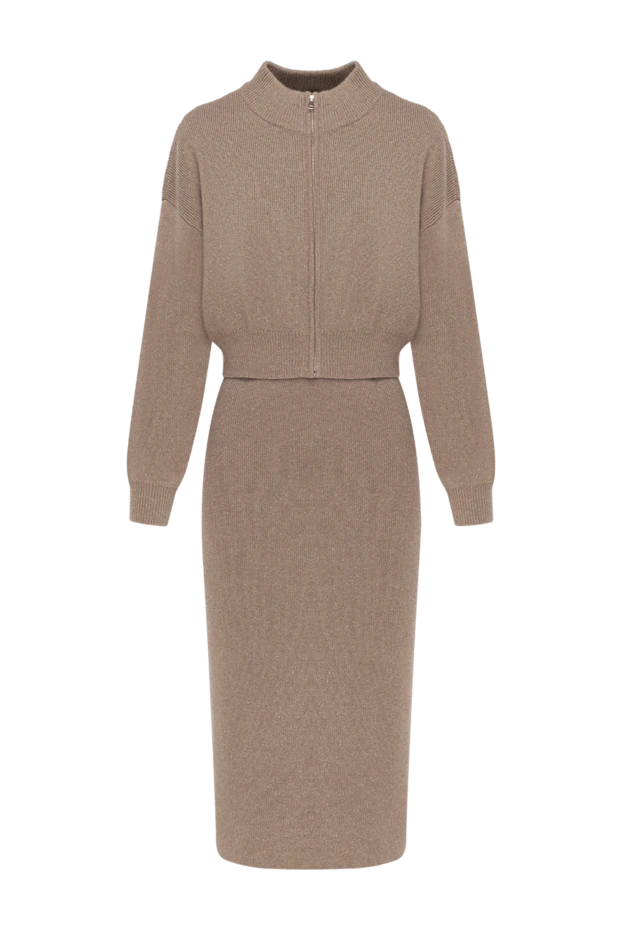 Fleur de Paris knitted suit with midi skirt brown 184769 - photo 1