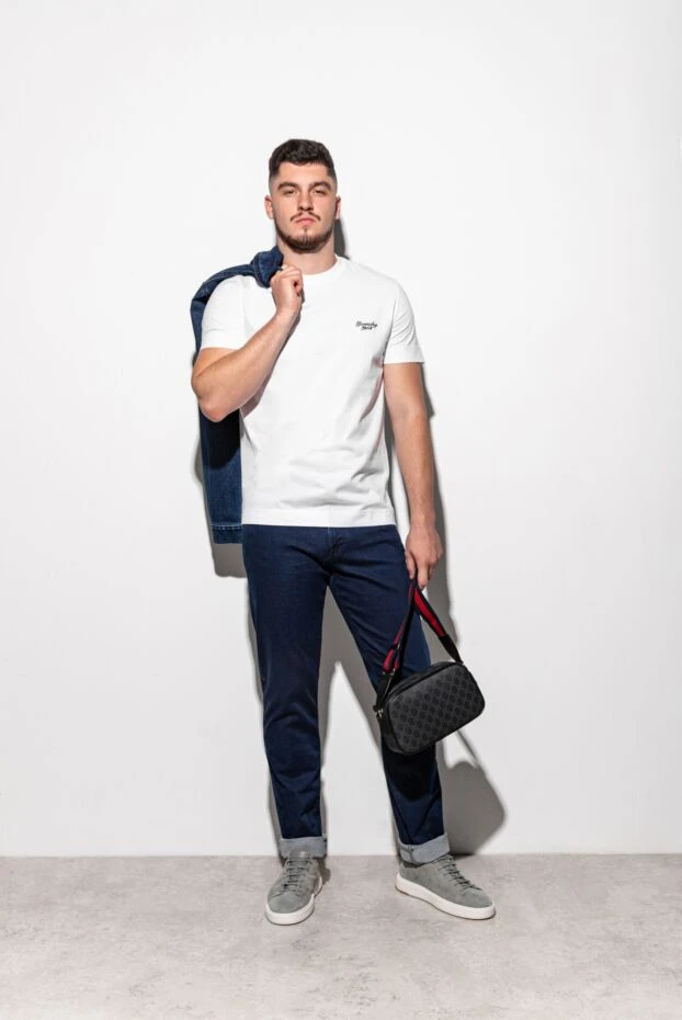 Scissor Scriptor джинси чоловічі сині з бавовни з логотипом 184776 - фото 2