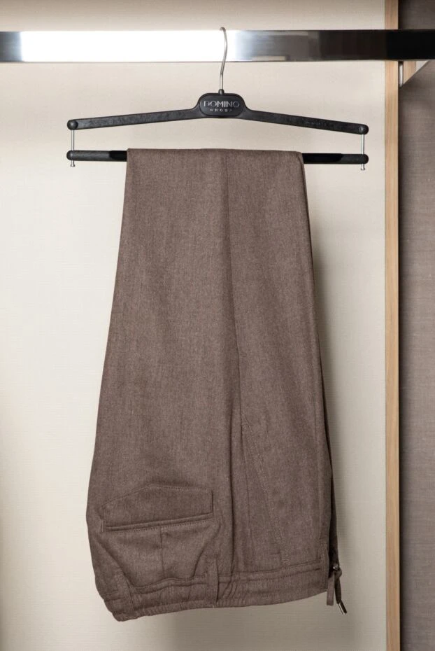 Scissor Scriptor штани чоловічі коричневі із защипами на кулісці 184781 - фото 2