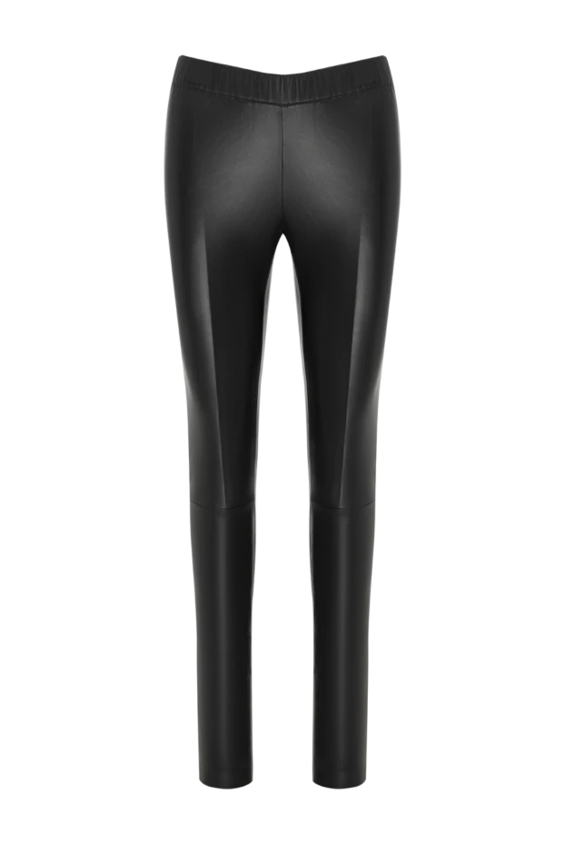 Women's gray leather leggings