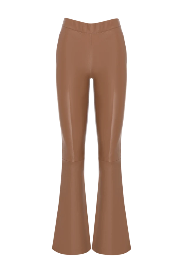 Max&Moi women's leather bell-bottom pants brown 184803 - photo 1