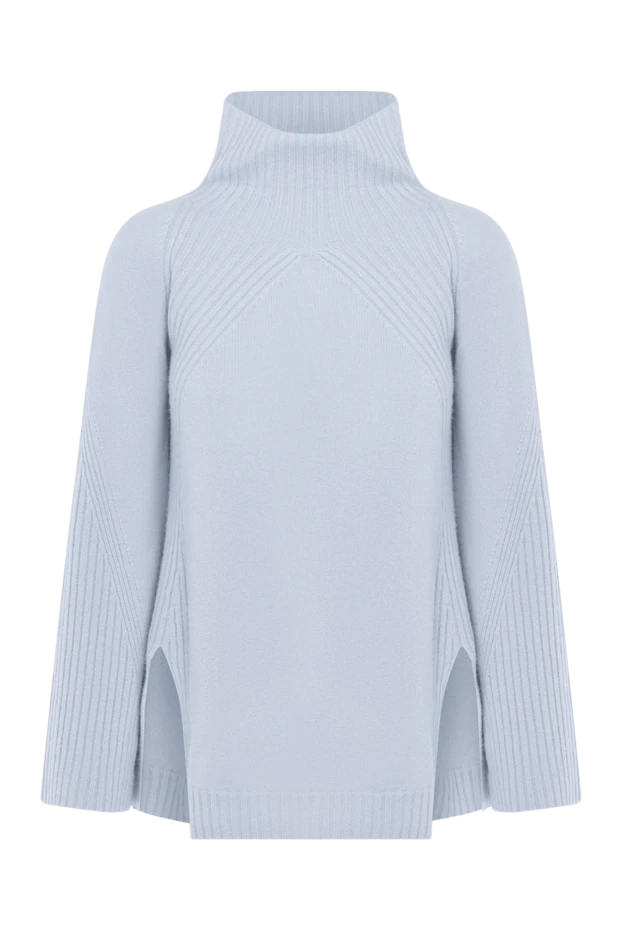 Max&Moi blue cashmere jumper for women with ribbing 184804 - photo 1