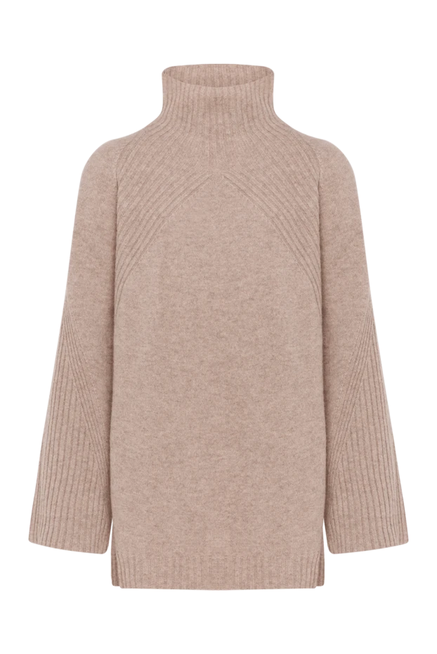 Max&Moi brown cashmere jumper for women in ribbed pattern 184805 - photo 1