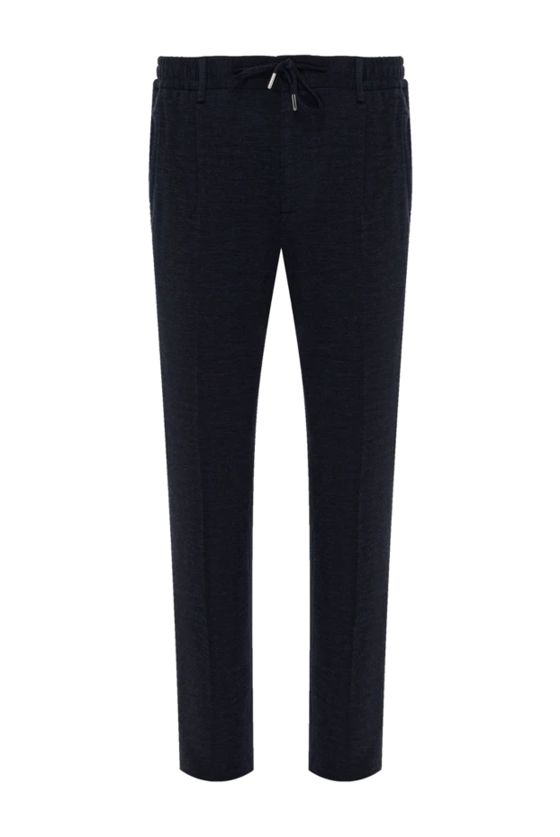 Cesare di Napoli men's blue wool trousers 184829 - photo 1