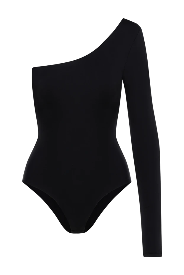 Black one shoulder bodysuit