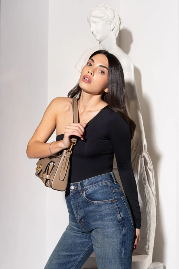 Alex Riviere чорне боді на одне плече 184842 - фото 3